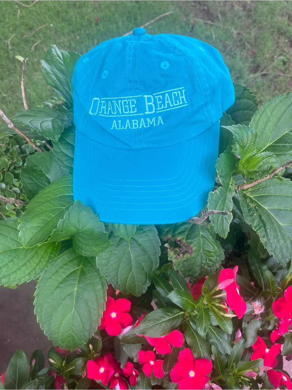Orange Beach Alabama Teal Baseball Cap
